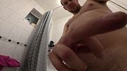 Washing My Big Dick in the Bath and Stroking It Like a Slut