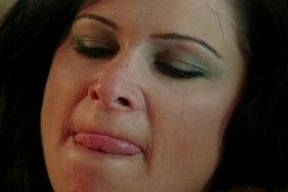 Classic chick with tanlines rides dick before a facial