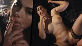 Smoking beauty Vale Nappi gets fucked with a cigarette in hand