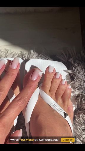Only Because I Like You and I Love This New Flip-flops I&#039;ve Made a so Delicious Video Showing All My Perfect Toes so Close