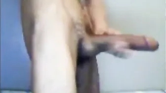 Slim Twink Strokes His Huge Cock on Webcam