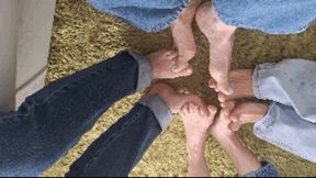4 pair feet party with toe locking a