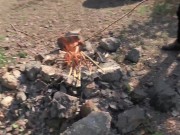 Czech Hunter 563 - Lonely Camper Goes From Cooking A Sausage To Sucking & Riding One In His Tent For