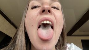 Sick Woman Phlegm Tease: Cough & Spit Fetish