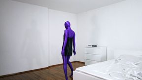 Purple Zentai Girl