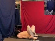 PitFanOne Yoga Routine for June, and delicious cum eating ending
