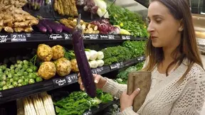 Sexy Latina Tempts Shoppers at Supermarket with Sultry Flashing Showdown
