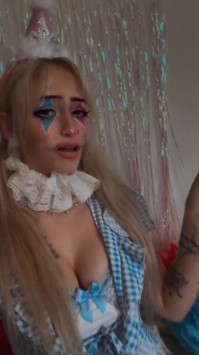 Amateur clown girl gets a surprise fuck