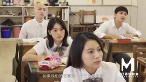 Raucous Asian teens ravage each other in classrooms on Model TV.