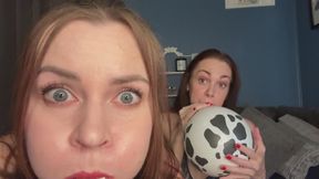 Lana Blade and SluttySarah Inflate you into the Big Man you have Always Dreamed of with the Air in their Lungs, Things go Awry when Air Travels to Unexpected Places (Looner Fetish, Inflatable Man, Big Cheeks, Blowing Balloons) ft Lana Blade MP4 1080P