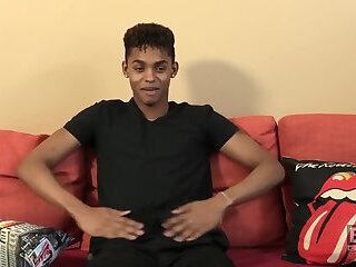 Interviews and ejaculation of handsome gay black porn models