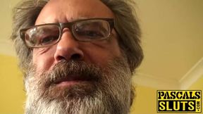 Subslut Brooklyn Blue destroyed by cock and slurping jizz