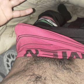 Mallu Indian boy playing with his bbc dick before bed