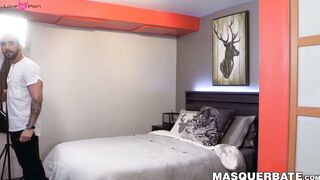 Yummy and hung hottie Zack Lemec aggressively fucks his pillow