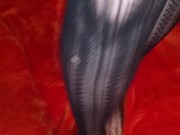 Fishnet foot tease with small cute feet from BabyB