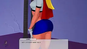 Double Superhero Fun – Blonde Supergirl & Raven Team Up for Intense Hentai Action
