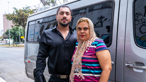 fat granny ass gets destroyed in driving bus