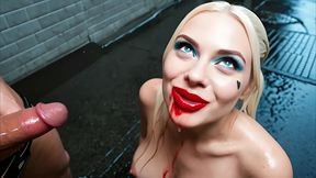 harley q. is a slut who loves to fuck in the alleys of gothic city- porn in spanish-ai porn