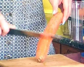 German blonde housewife gets fucked hard by a big cock while eating veggies
