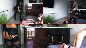 Whipping, Boots Worship and Facesitting: Training Session with Matriarch Ezada Sinn and chattel eleven