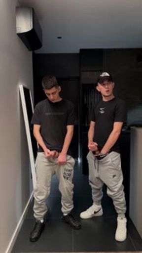 Two dudes jerked off and cum a lot