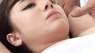 Aimi Yoshikawa gets a messy creampie in her uncut pussy in this uncensored homemade video