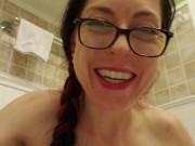 Nerdy Faery Pisses On A Fuzzy White Pillow