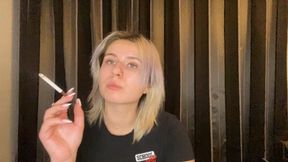 Smoking while looking into your soul''