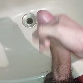 Man With Big Cock Masturbating Until He Gets Full Of Cum