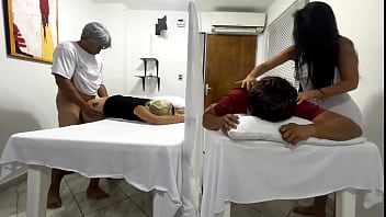 Hot MILF Latina cheats on me at massage parlor, audible moans