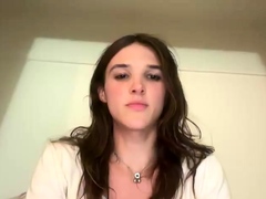 Cute curly brunette solo webcam masturbation