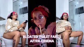 Bloated Toilet Farts after Huge Milkshake in the Cinema