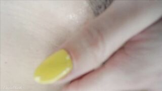 Incredible Beauty Strings Cum from very Soak Vagina Masterbation