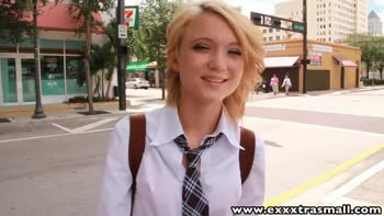 Bruno Dickemz Teaches Petite Threesome Lessons with Daa Skye and Adriana Lynn