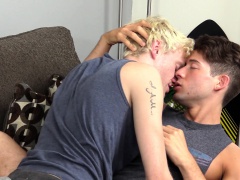 Hot blond guy moans while getting deeply pounded from behind