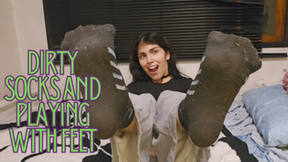 Dirty socks after gym and wiggle feet