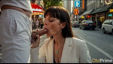 Secret behind closed doors: the horny old slut set up a secret fornication with me, obediently putting her flabby ass under my fast and powerful thrusts [AI]