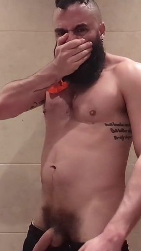 Stepdaddy Loves to Sniff Himself After His Training.