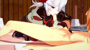 genshin impact yaoi - kazuha blowjob to aether