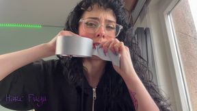Wrapped in Trash: Duct Tape & Spit Humiliation (POV)