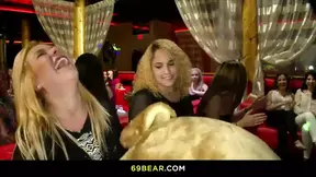 Gang of hot ladies take on huge cocks