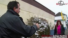 Chubby Germans approached on the street and persuaded to have sex