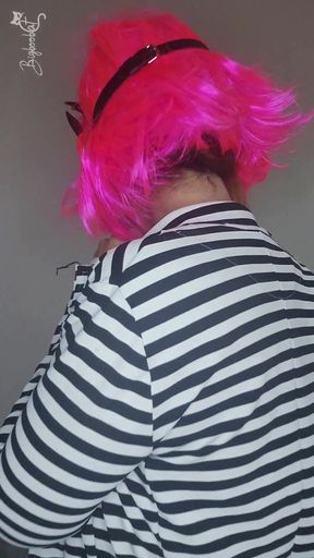 My big tits are getting hard, wearing my kitten mask for a thrill