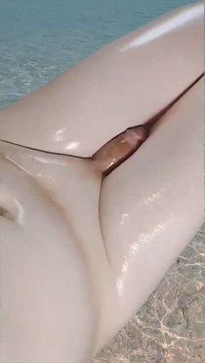 6 Hot Oil Cumming in the Water Shiny Thighs Feminine Delicious Legs