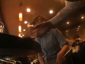 Sizzling Kinky Asian Pleasures Herself Steamily Amidst Diners' Gaze