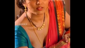 Hot cleavage show tamil video cut part, beautiful tamil  saree