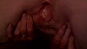 My dick in the elastic pussy of my wife dumping a cumload