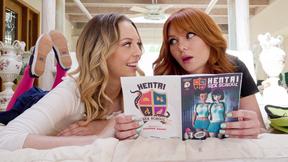 ”GIRLSWAY Lesbian geek girls have sex after they read erotic comic book - Lacy Lennon, Lily Larimar”