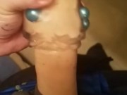 Transman fucks pocket pussy with huge dick