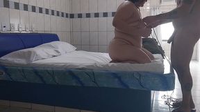 dorynha s training. brazilian submissive learns to suck deeptroath, while getting her ass spanked